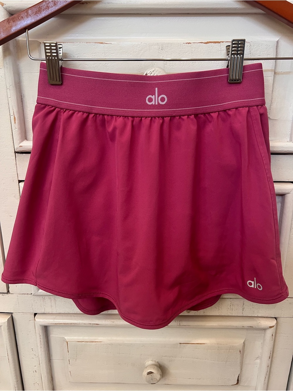 ALO Match Point Skirt Soft Mulberry Ltd Edition Reflective Logo XS